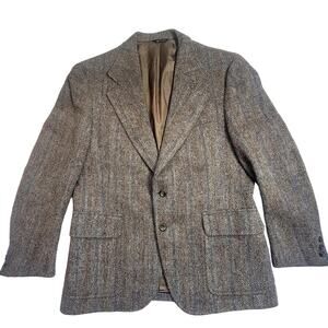 Harris Tweed Young Quinlan Vintage Hand Woven 100% Virgin Scottish Wool Jacket